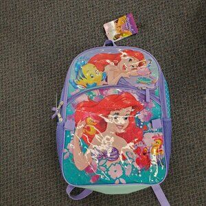Disney The  Little mermaid 5 piece textured you backpack set